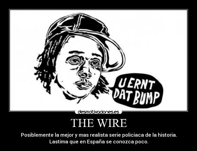 THE WIRE - Posiblemente la mejor y mas realista serie policiaca de la historia.
Lastima que en España se conozca poco.