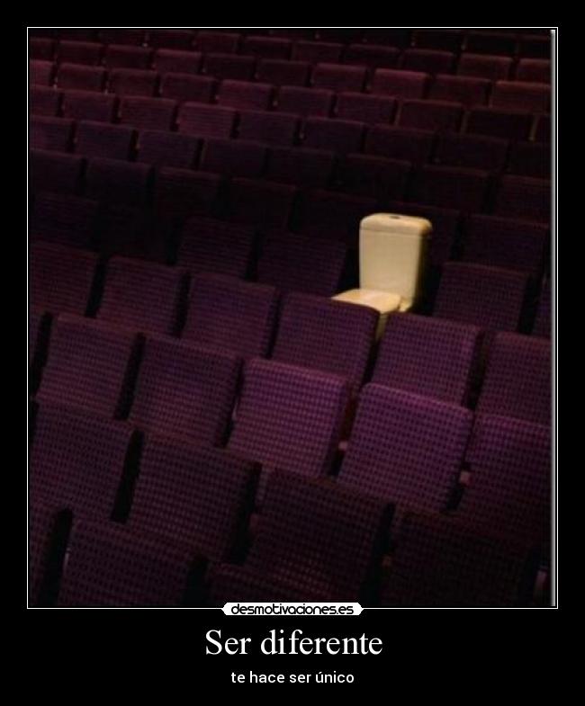 carteles diferente asiento bano water unico rob desmotivaciones