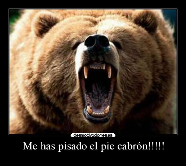 Me has pisado el pie cabrón!!!!! - 