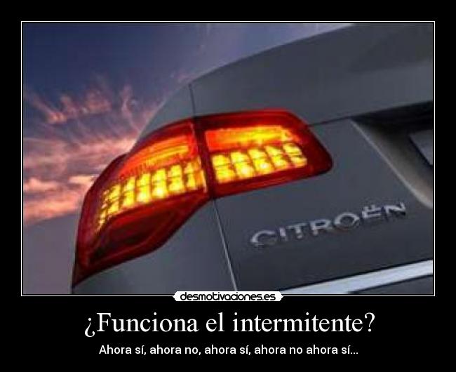 ¿Funciona el intermitente? - 