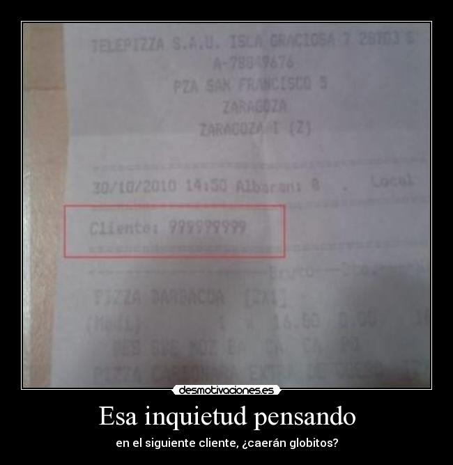 Esa inquietud pensando -