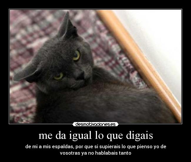 me da igual lo que digais -