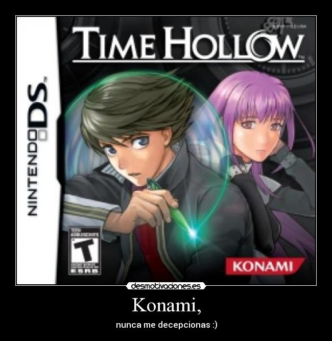 carteles konami nunca decepcionas time hollow ethan kairos juegazo nds lucy desmotivaciones