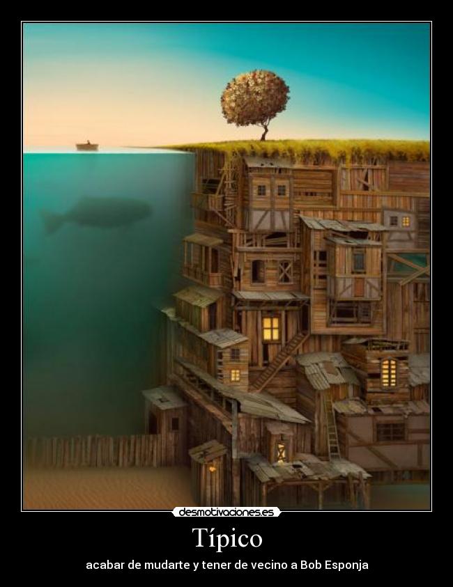 Típico - acabar de mudarte y tener de vecino a Bob Esponja
