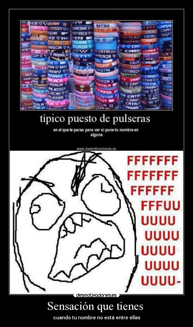 Sensación que tienes - cuando tu nombre no está entre ellas