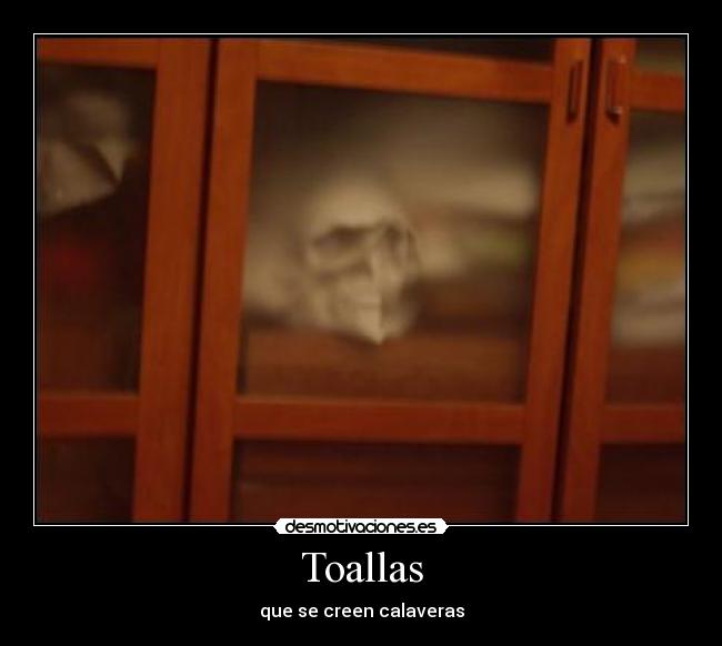 Toallas - que se creen calaveras