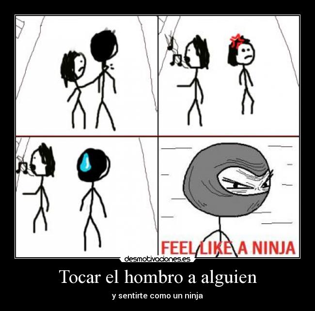 Tocar el hombro a alguien -