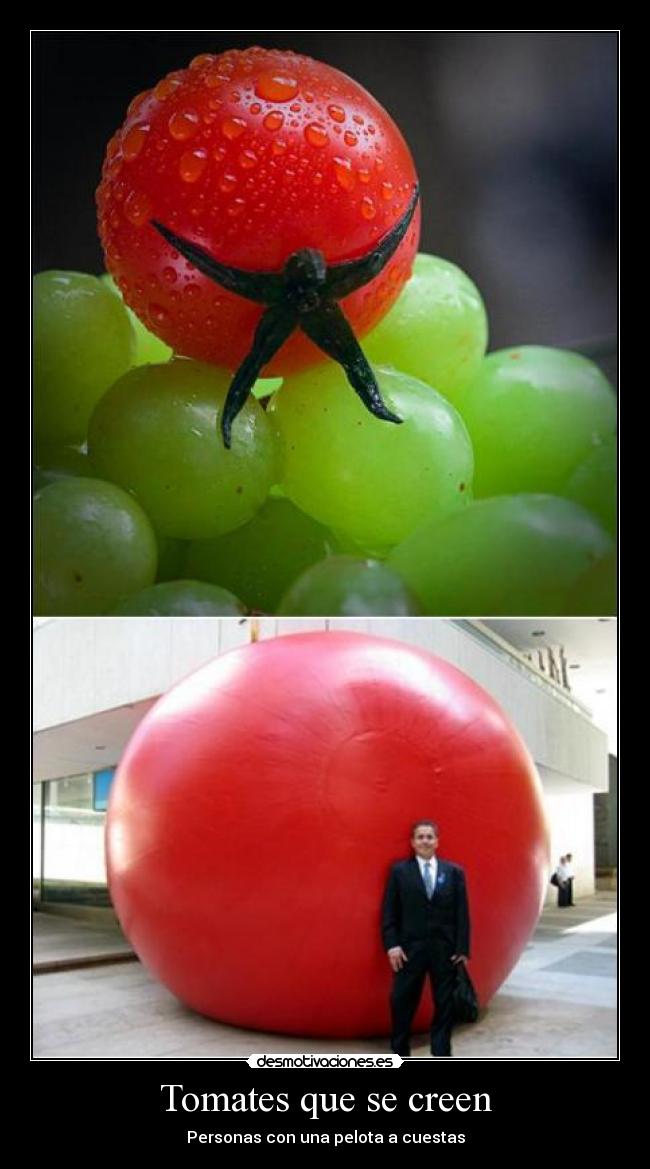 Tomates que se creen - Personas con una pelota a cuestas