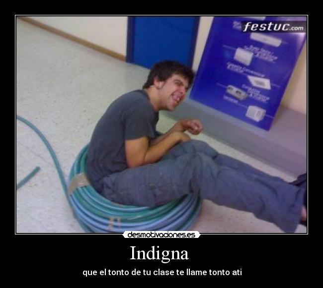 Indigna - que el tonto de tu clase te llame tonto ati