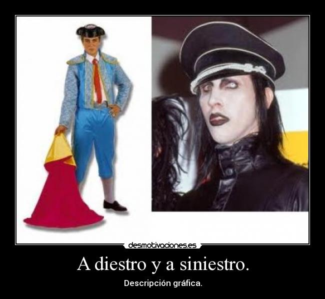 A diestro y a siniestro. - Descripción gráfica.