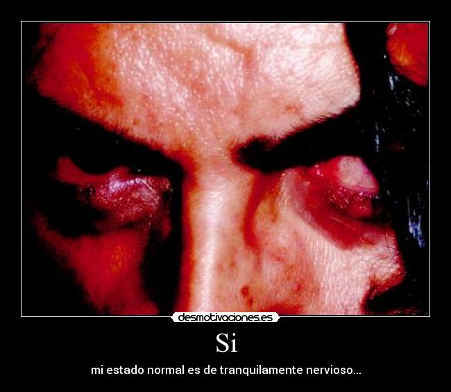 Si - mi estado normal es de tranquilamente nervioso...