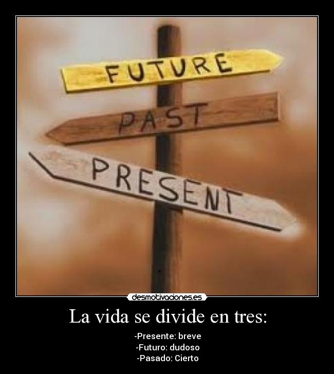 La vida se divide en tres: - 