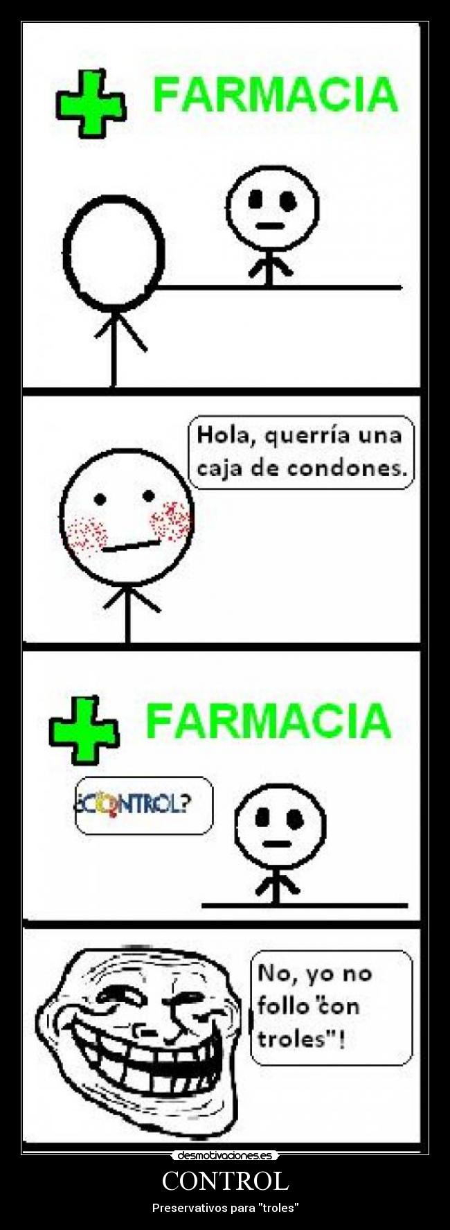 carteles troll control preservativos troles desmotivaciones