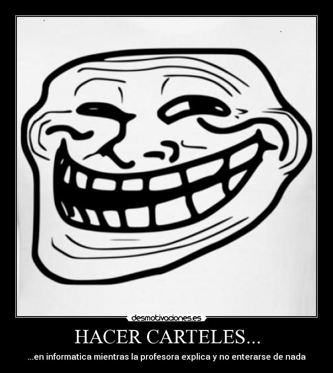 HACER CARTELES... -