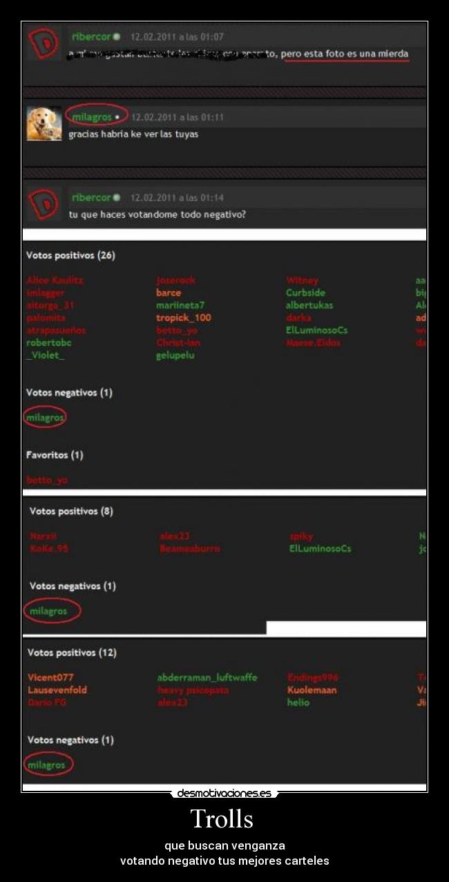 carteles trolls votar negativo desmotivaciones