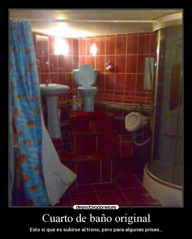 Cuarto de baño original - Esto si que es subirse al trono, pero para algunas prisas...