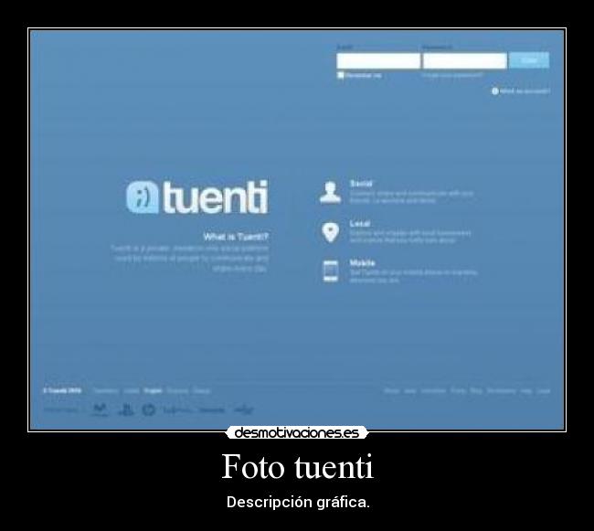 Foto tuenti - Descripción gráfica.