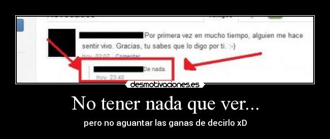 No tener nada que ver... - 