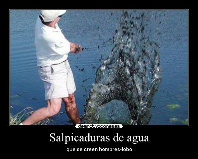 Salpicaduras de agua - que se creen hombres-lobo