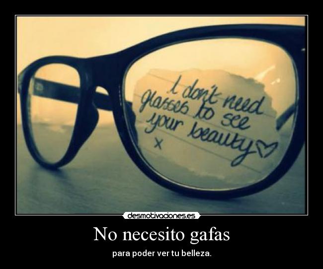 No necesito gafas -