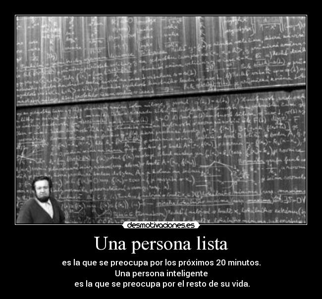 Una persona lista -