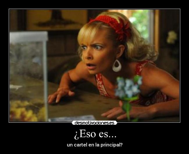 ¿Eso es... - un cartel en la principal?