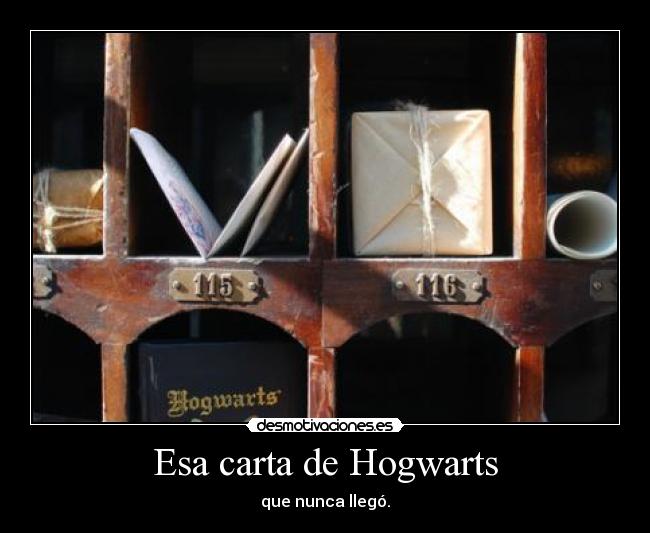 Esa carta de Hogwarts -