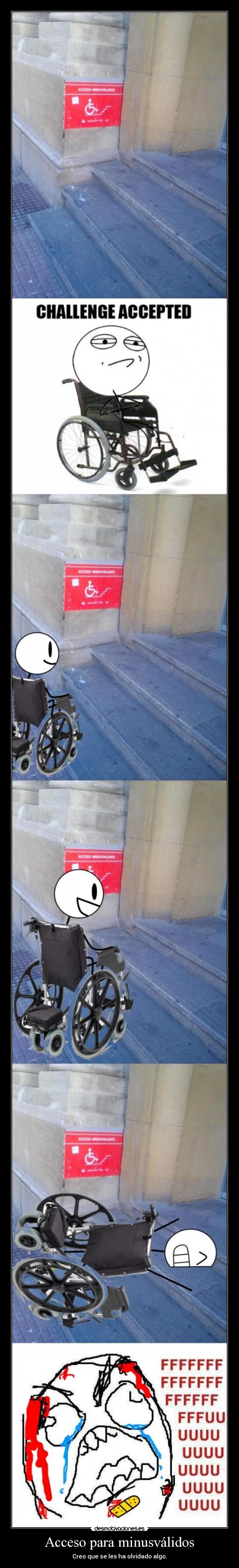 Acceso para minusválidos - Creo que se les ha olvidado algo.