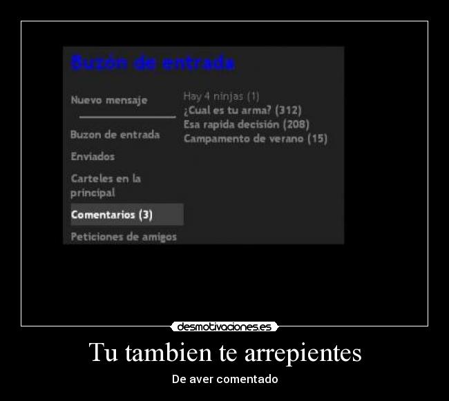 Tu tambien te arrepientes - 