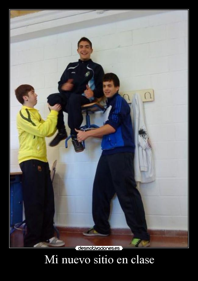 Mi nuevo sitio en clase -