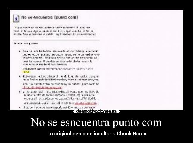 No se esncuentra punto com -