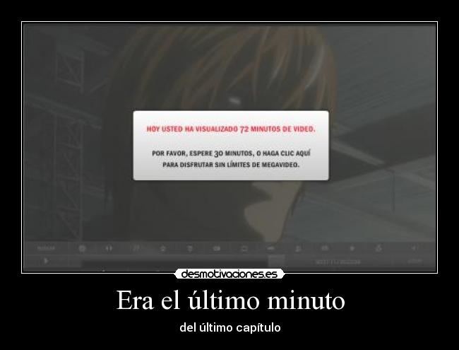 Era el último minuto - del último capítulo