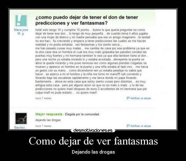 Como dejar de ver fantasmas -