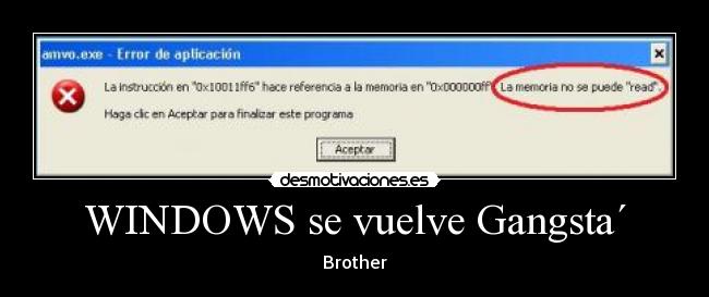 WINDOWS se vuelve Gangsta´ - 