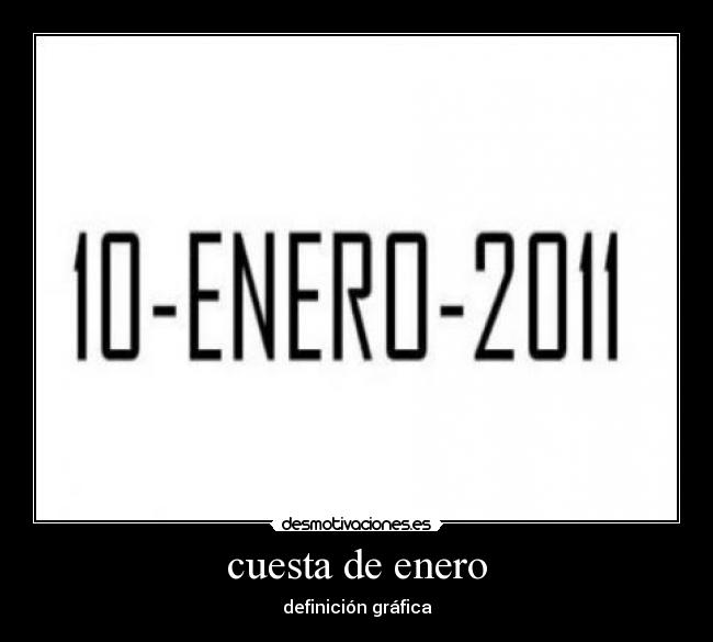 cuesta de enero - definición gráfica