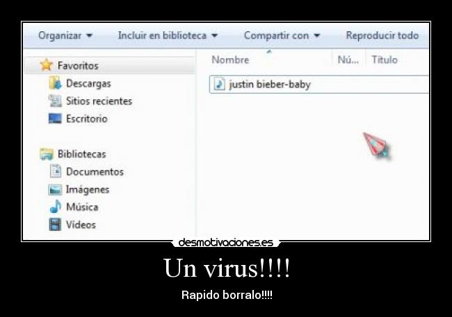 Un virus!!!! - Rapido borralo!!!!