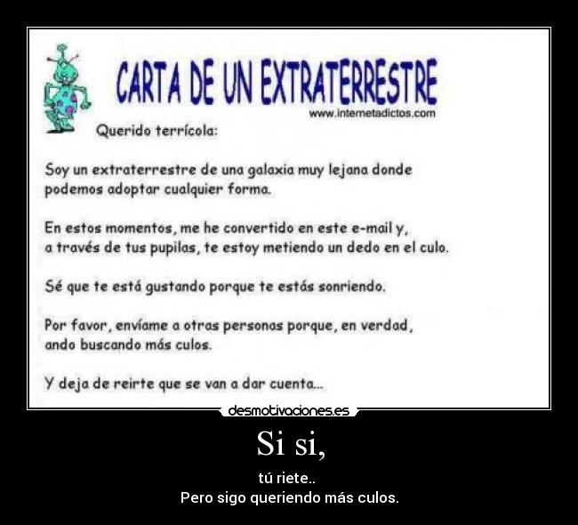 carteles culo extraterrestre desmotivaciones