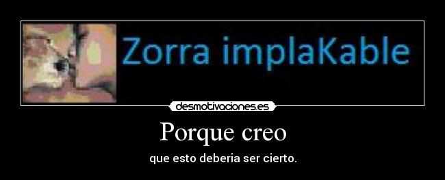Porque creo - 