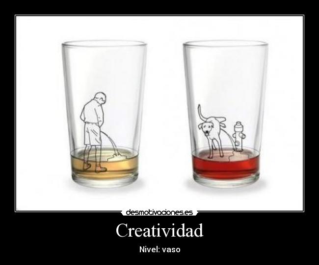 carteles cretatividad vaso desmotivaciones