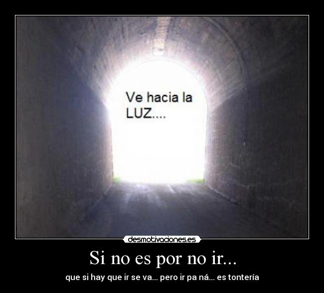 Si no es por no ir... - 