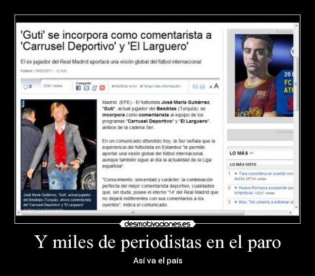 Y miles de periodistas en el paro -