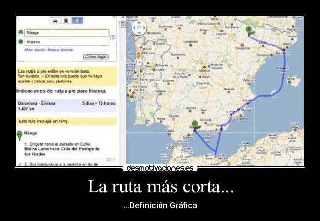 La ruta más corta... - ...Definición Gráfica