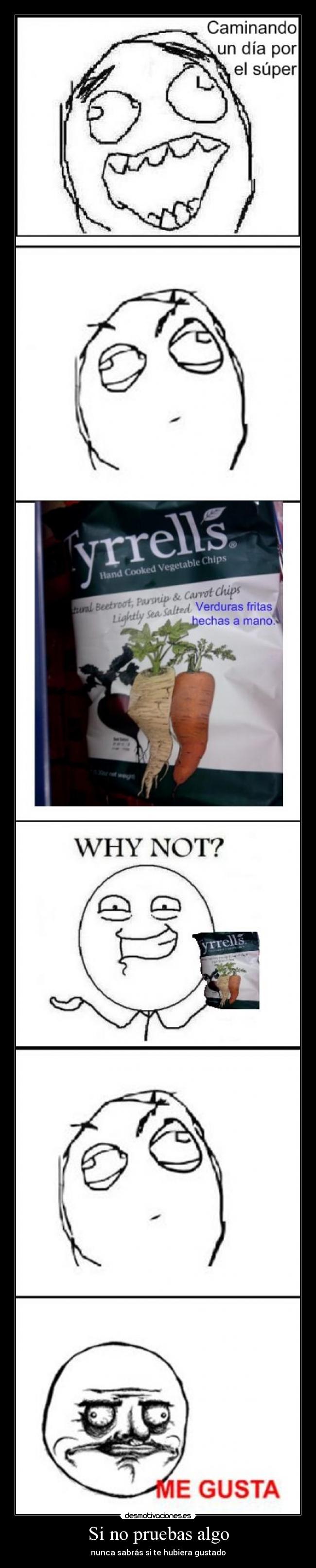 Si no pruebas algo - nunca sabrás si te hubiera gustado