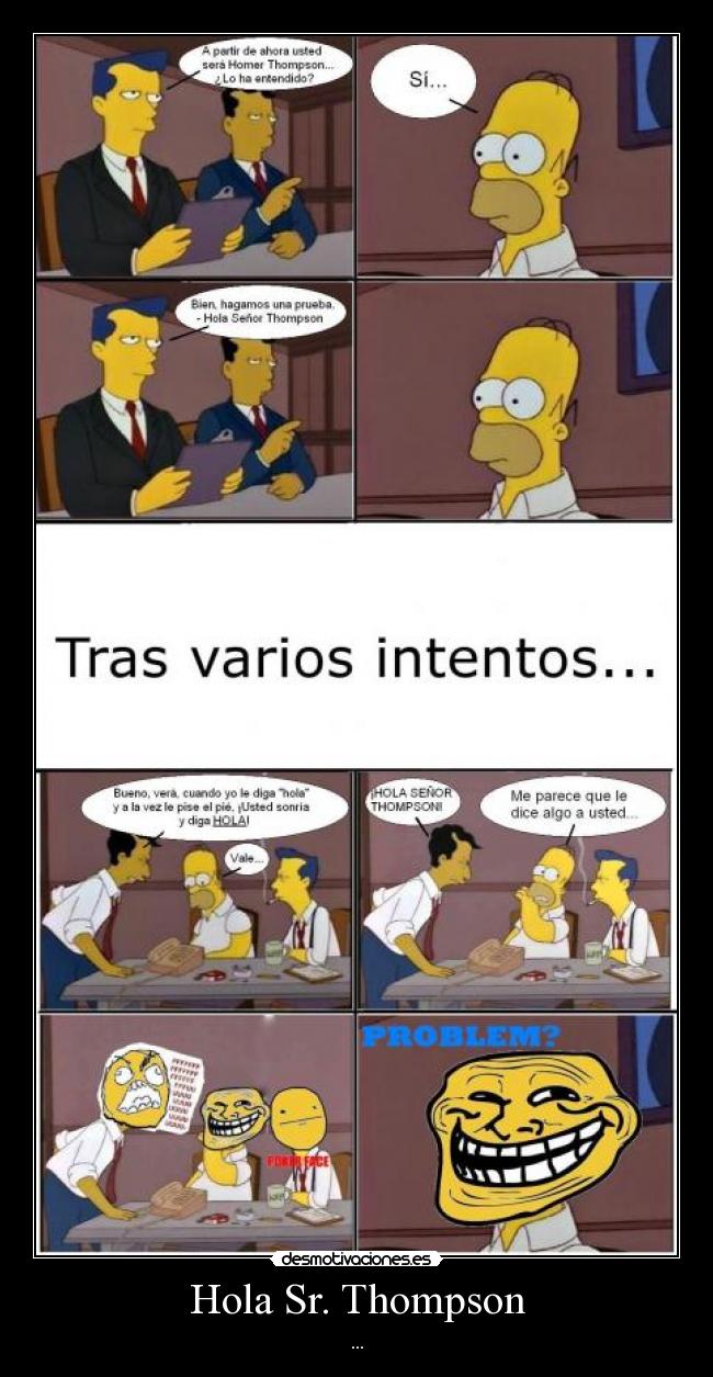 Hola Sr. Thompson - ...