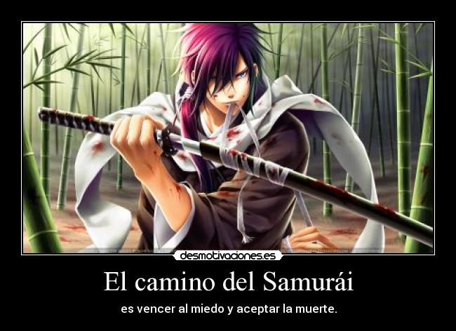 El camino del Samurái - es vencer al miedo y aceptar la muerte.