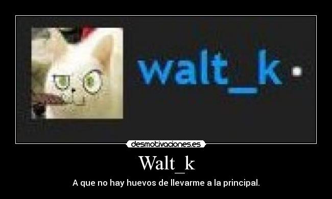 Walt_k - A que no hay huevos de llevarme a la principal.