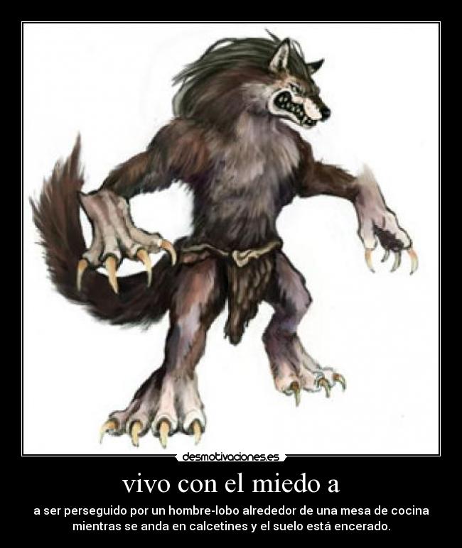 vivo con el miedo a - 