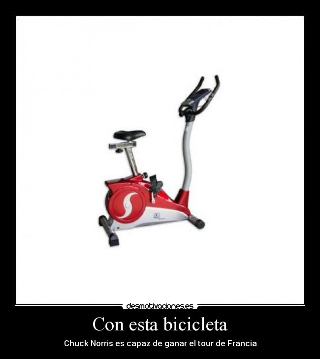 Con esta bicicleta -