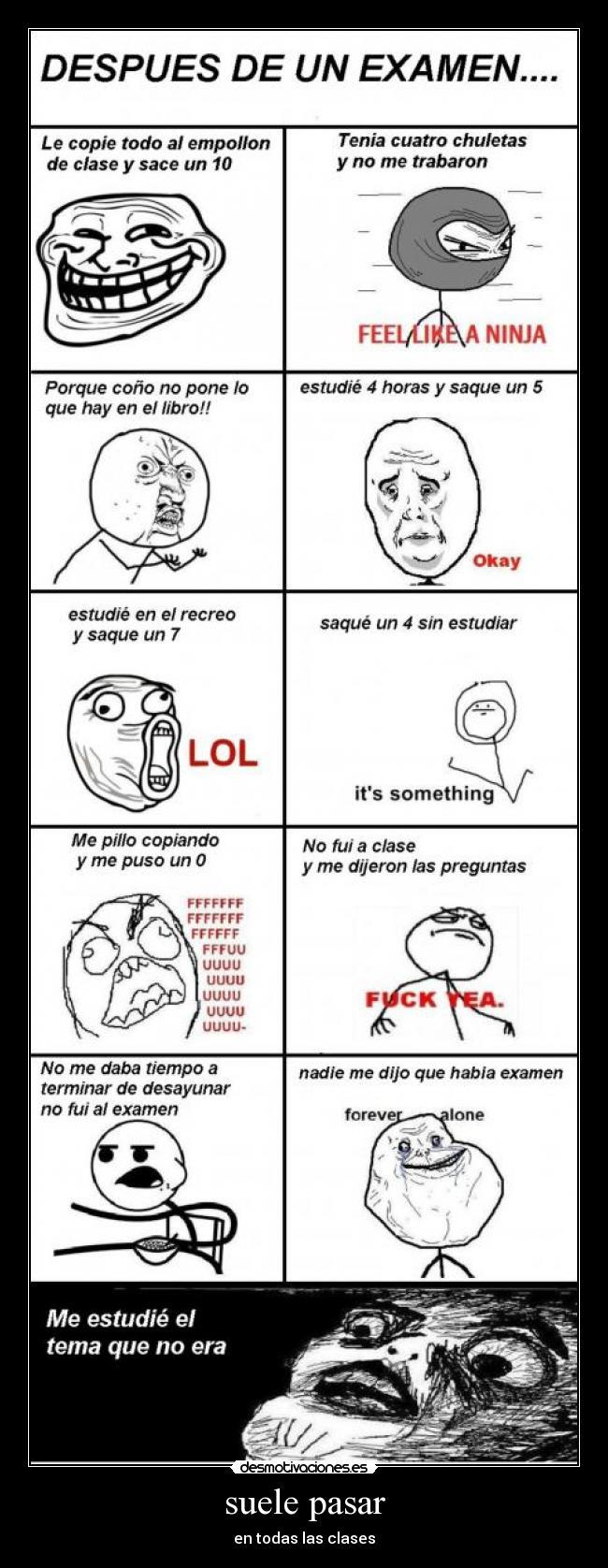 suele pasar - en todas las clases