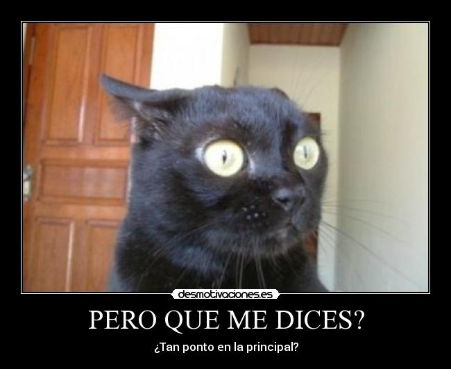 PERO QUE ME DICES? - ¿Tan ponto en la principal?